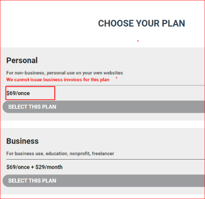 개인은 69불짜리 구매해도 됨