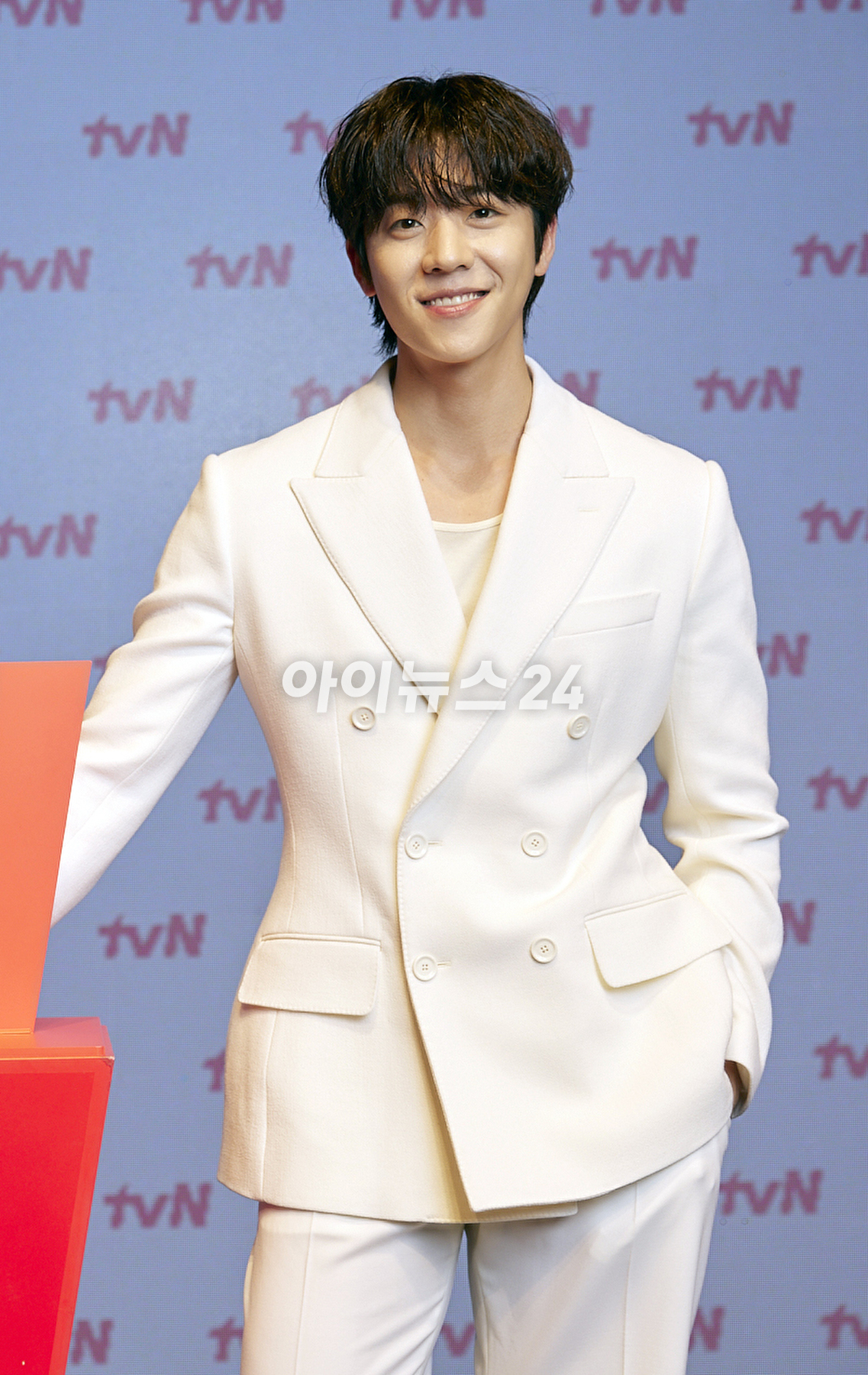 배우 채종협이 19일 온라인으로 진행된 tvN 새 토일드라마 &#39;무인도의 디바&#39; 제작발표회에 참석하고 있다. [사진=tvN]