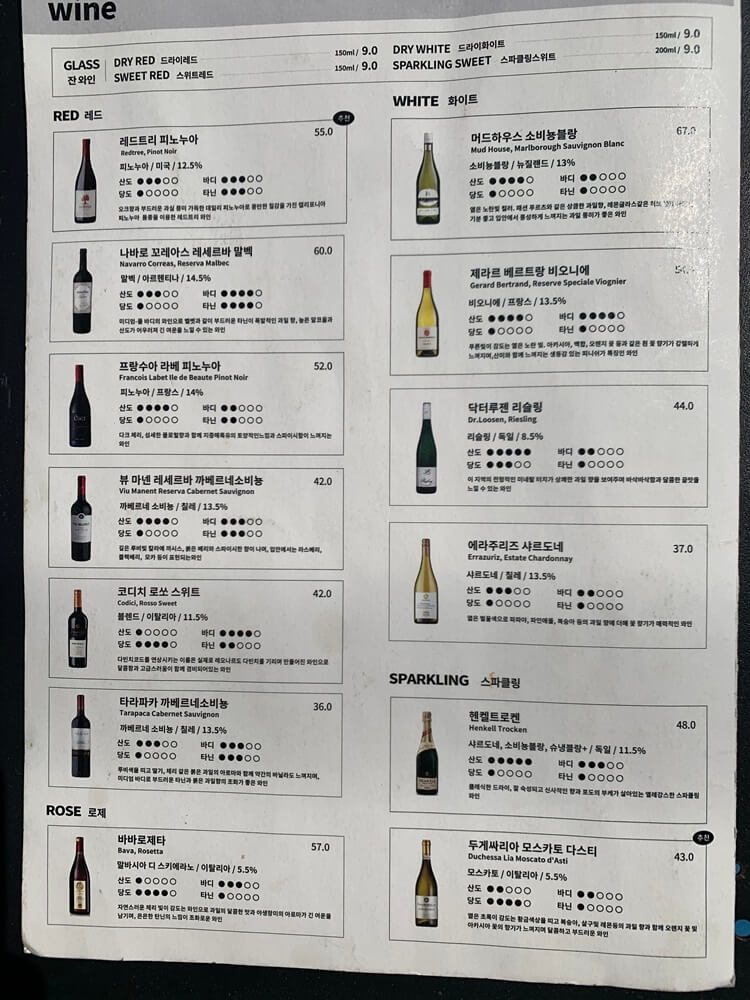 음료 가격