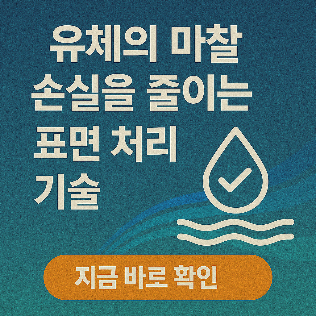 유체의 마찰 손실을 줄이는 표면 처리 기술