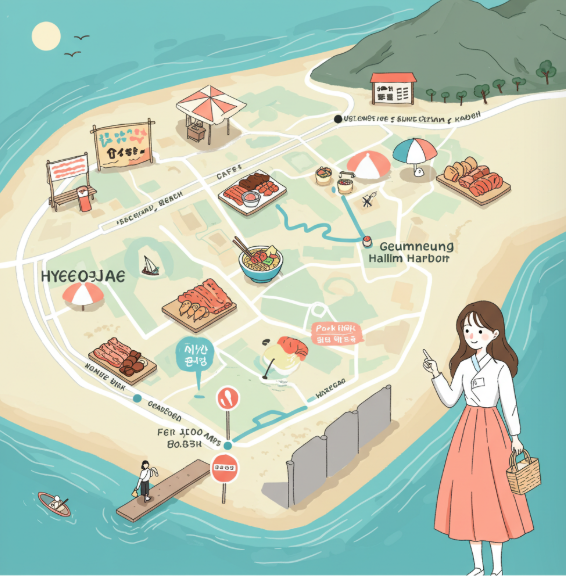 협재해수욕장 한 바퀴 &amp; 동선 잡기