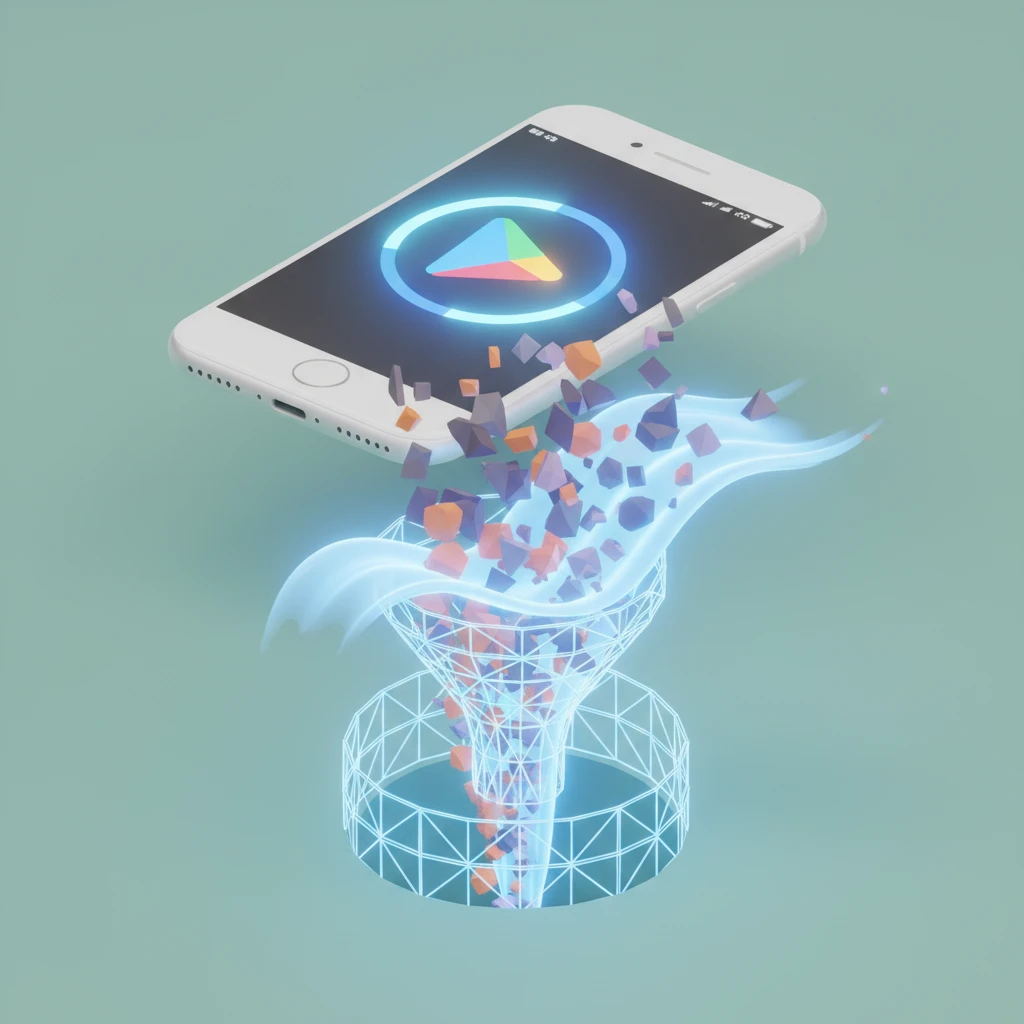 구글 플레이스토어 업데이트 대기 중 ..