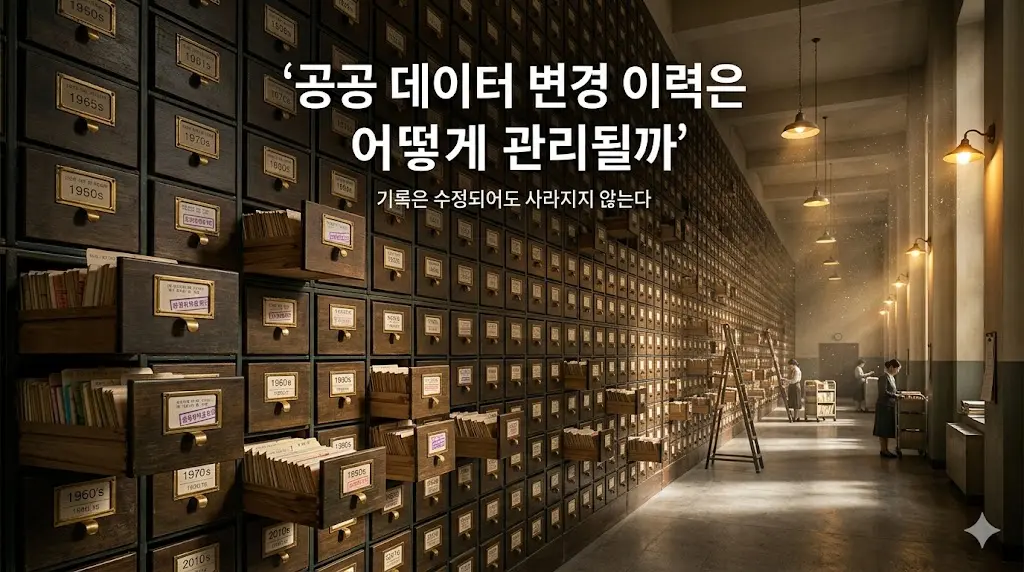 공공 데이터 변경 이력 관리 - 아카이브 룸에서 기록된 변경 과정