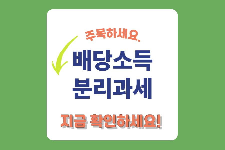 배당소득분리과세