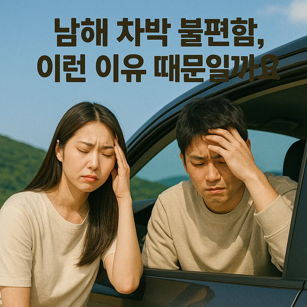 남해 차박 불편함