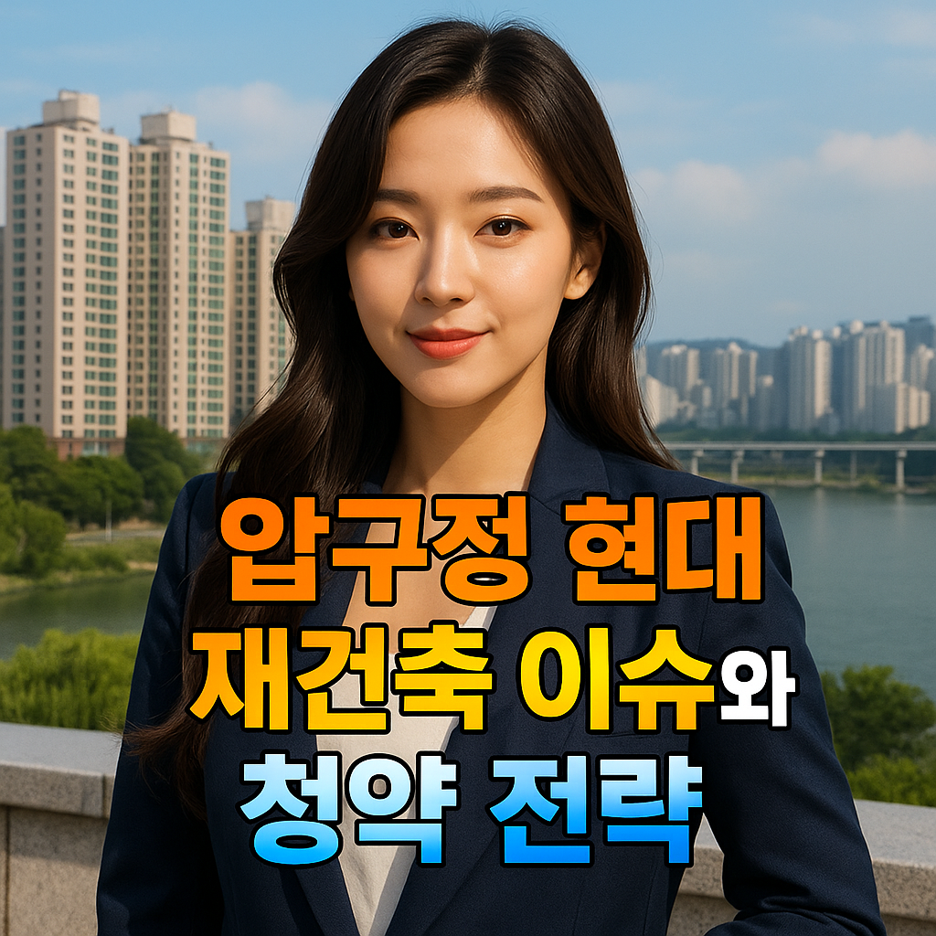 압구정 현대 재건축 이슈와 청약전략 싹~ 다 알려줄게요