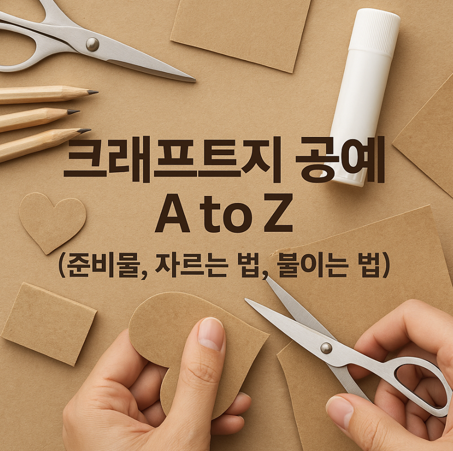 크래프트지 공예 A to Z (준비물, 자르는 법, 붙이는 법)