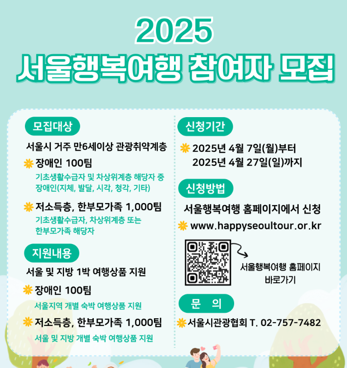서울행복여행 신청방법 지원자격[서울행복여행 누리집]