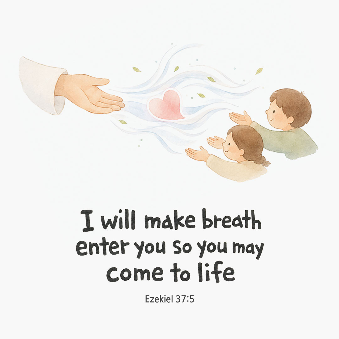 Today's Bible verse card Ezekiel 37:5 scripture image