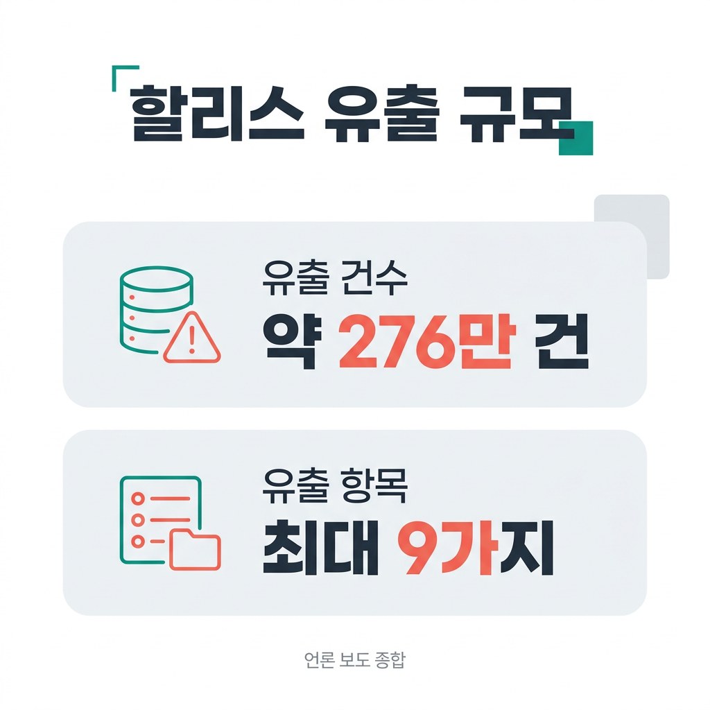할리스 유출 문자 할리스 개인정보 유출 핵심