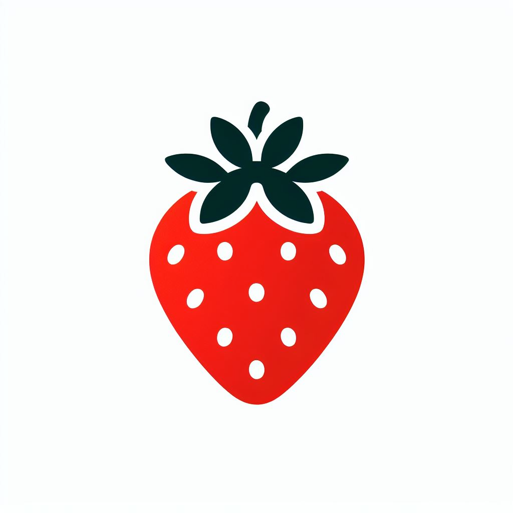 빨간색 딸기 로고 3