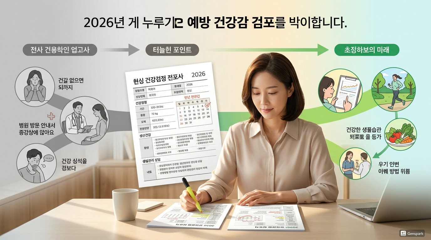 건강검진, 이제는 “아플 때”보다 “안 아플 때”가 더 중요합니다