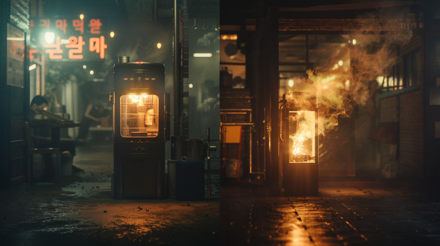 전기난로 vs 석유난로 (구조, 안전성, 상황)