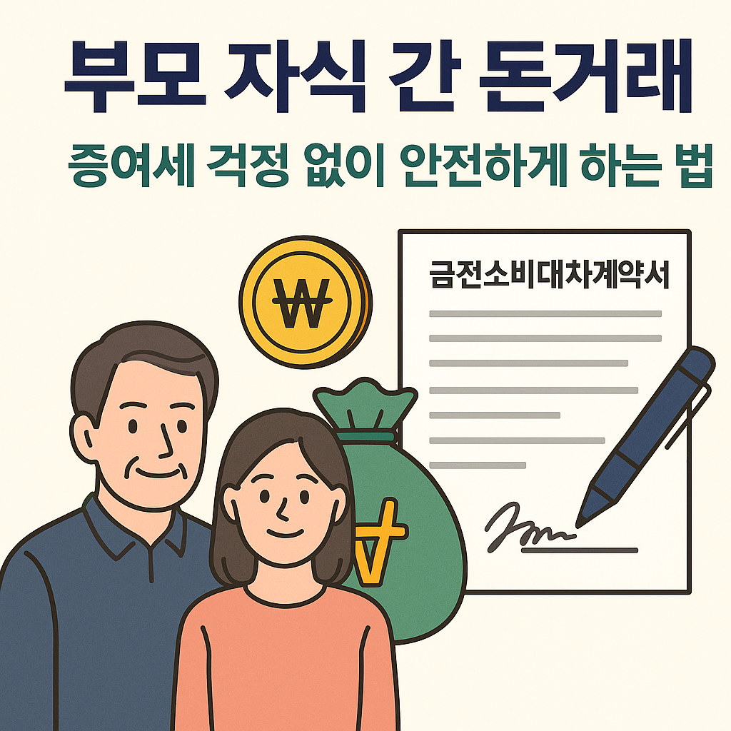 부모 자식 간 돈거래, 증여세 걱정 없이 안전하게 하는 법