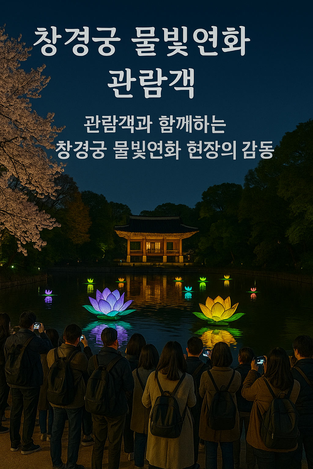 관람객과 함께하는 창경궁 물빛연화 현장의 감동의 이미지 사진