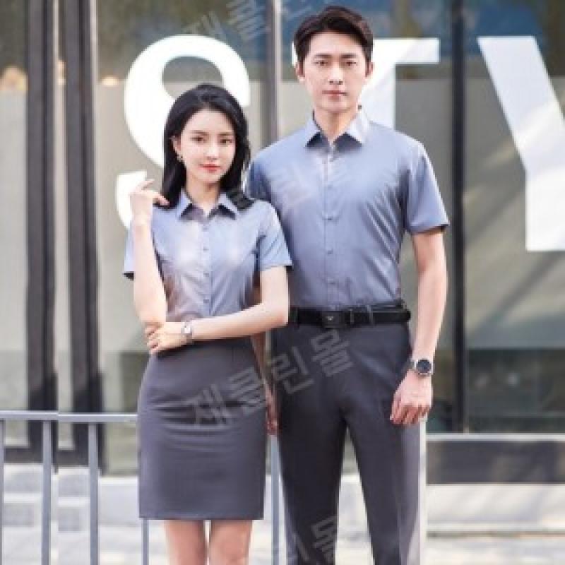 정장유니폼 레스토랑 식당 서빙 종업원-밝은 셔츠 - 반팔 여성