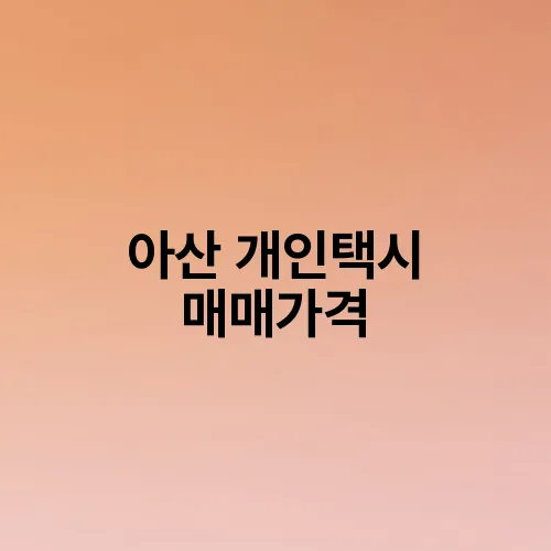 아산 개인택시 매매가격