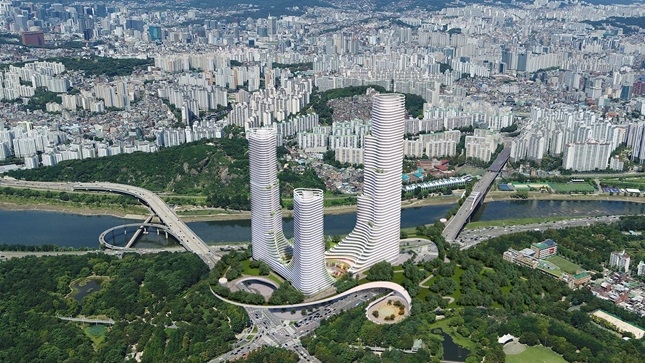 미국 SOM(Skidmore, Owings & Merrill)이 제안한 'The Heart of Seoul Forest(서울숲의 심장)' 조감도