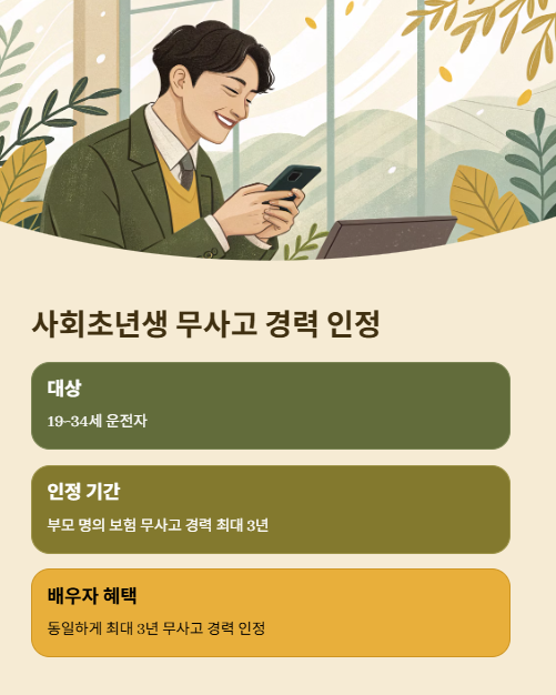 사회초년생 무사고 경력 인정