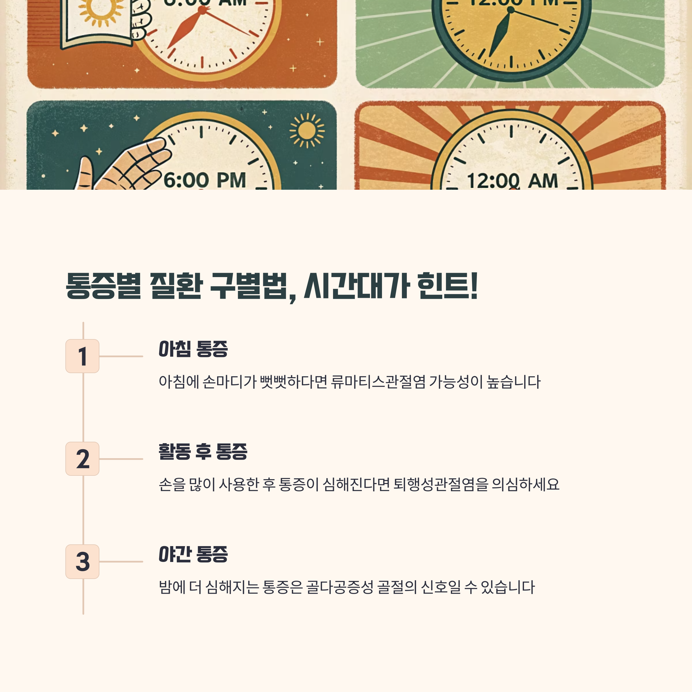 통증별 질환 구별법