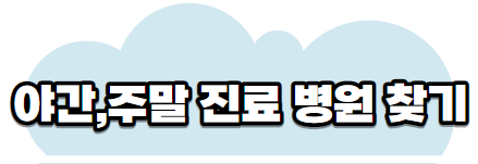 주말진료가능병원찾기