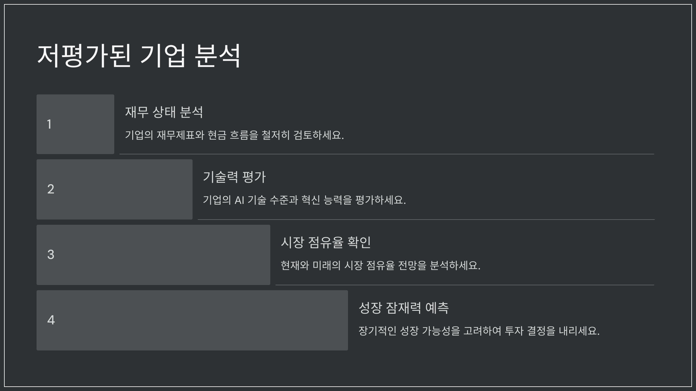 저평가된 기업 분석