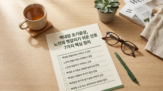 백내장 초기증상, 노안과 헷갈리기 쉬운 신호 7가지 핵심 정리