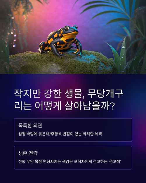 작지만 강한 생물, 무당개구리는 어떻게 살아남을까?