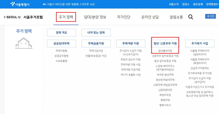 서울시-청년월세지원