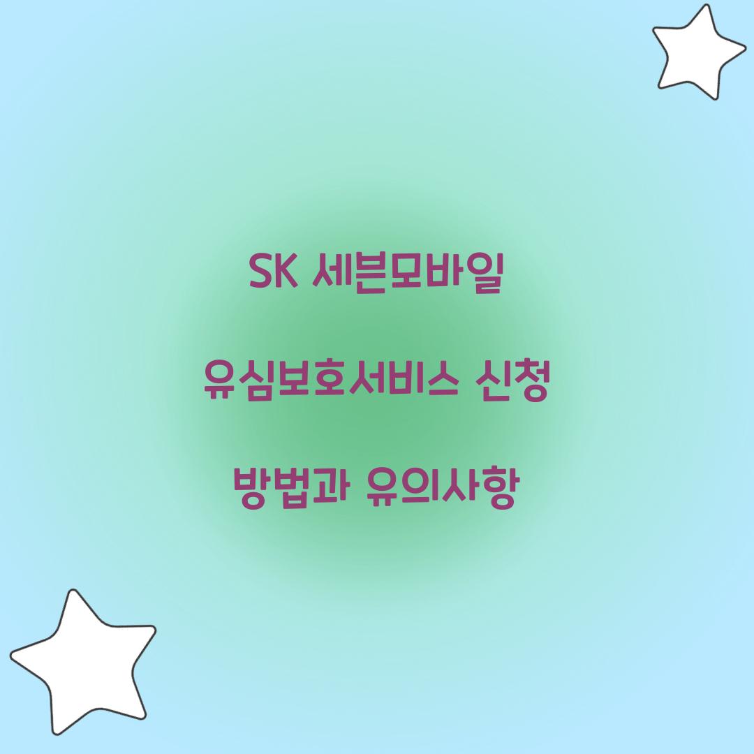 SK 세븐모바일 유심보호서비스