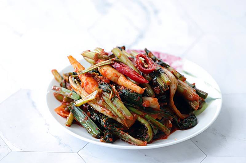 파김치-한국음식-프레이팅된-모습