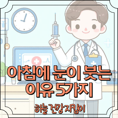 아침에 눈이 붓는 이유 5가지