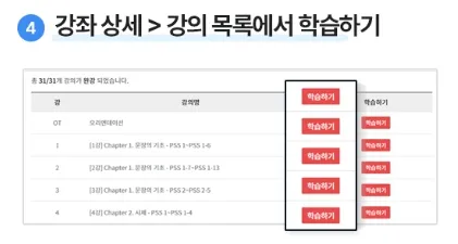 EBS 중학프리미엄을 강좌페이지에서 이용