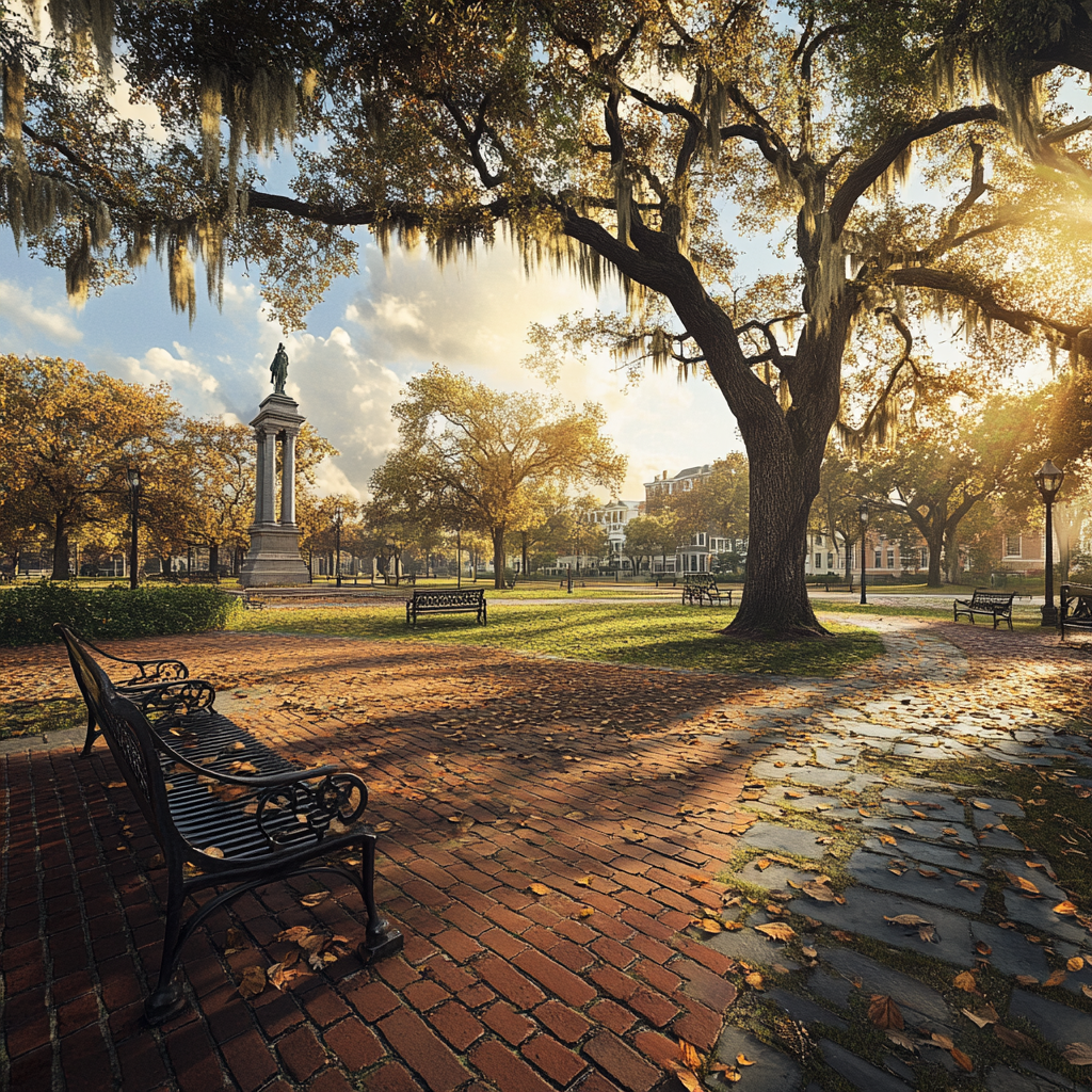 영화 '포레스트 검프' 사바나의 벤치 정보