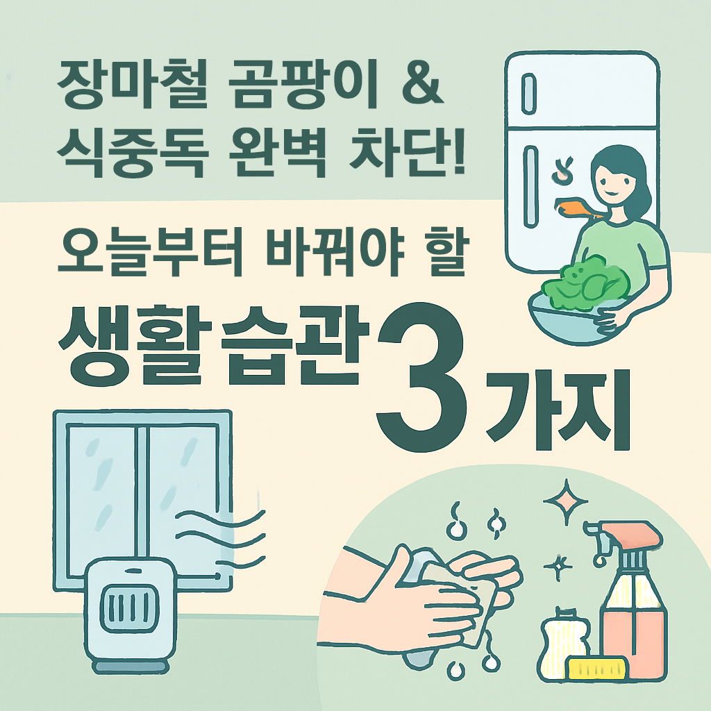 장마철 곰팡이 식중독 완벽 차단하는 생활습관 3가지