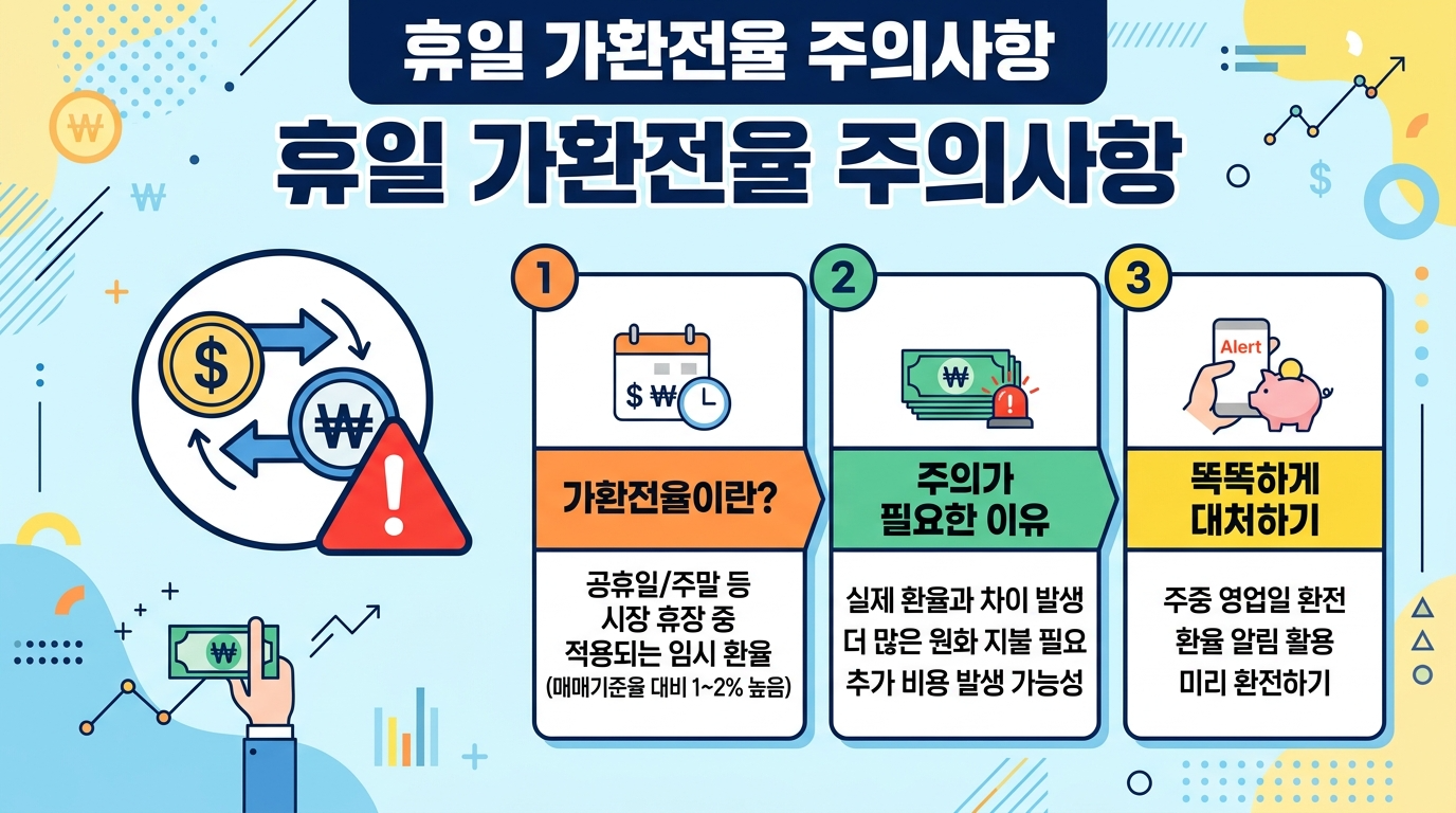 휴장일 증권사 환전수수료 절약 꿀팁