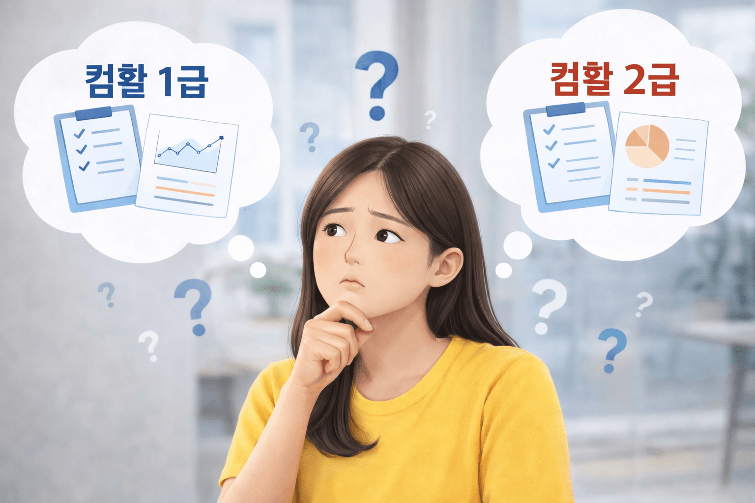 컴활 1급 vs 2급 고민 중