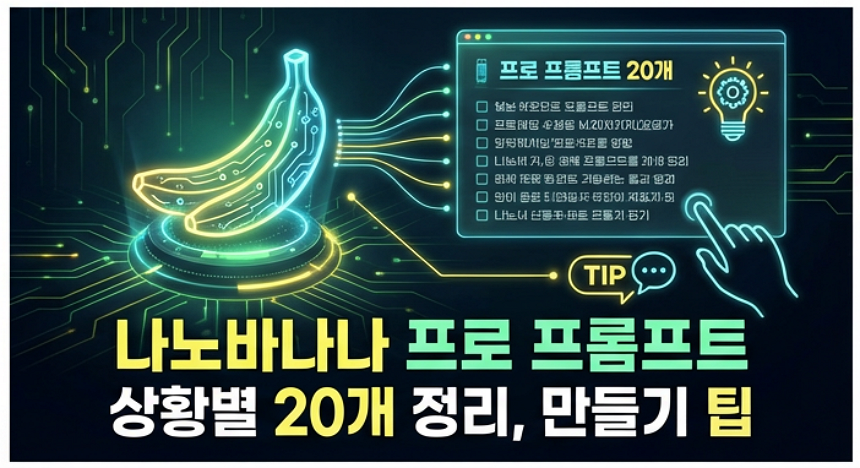 나노바나나 프로 프롬프트 상황별 20개 정리, 만들기 팁