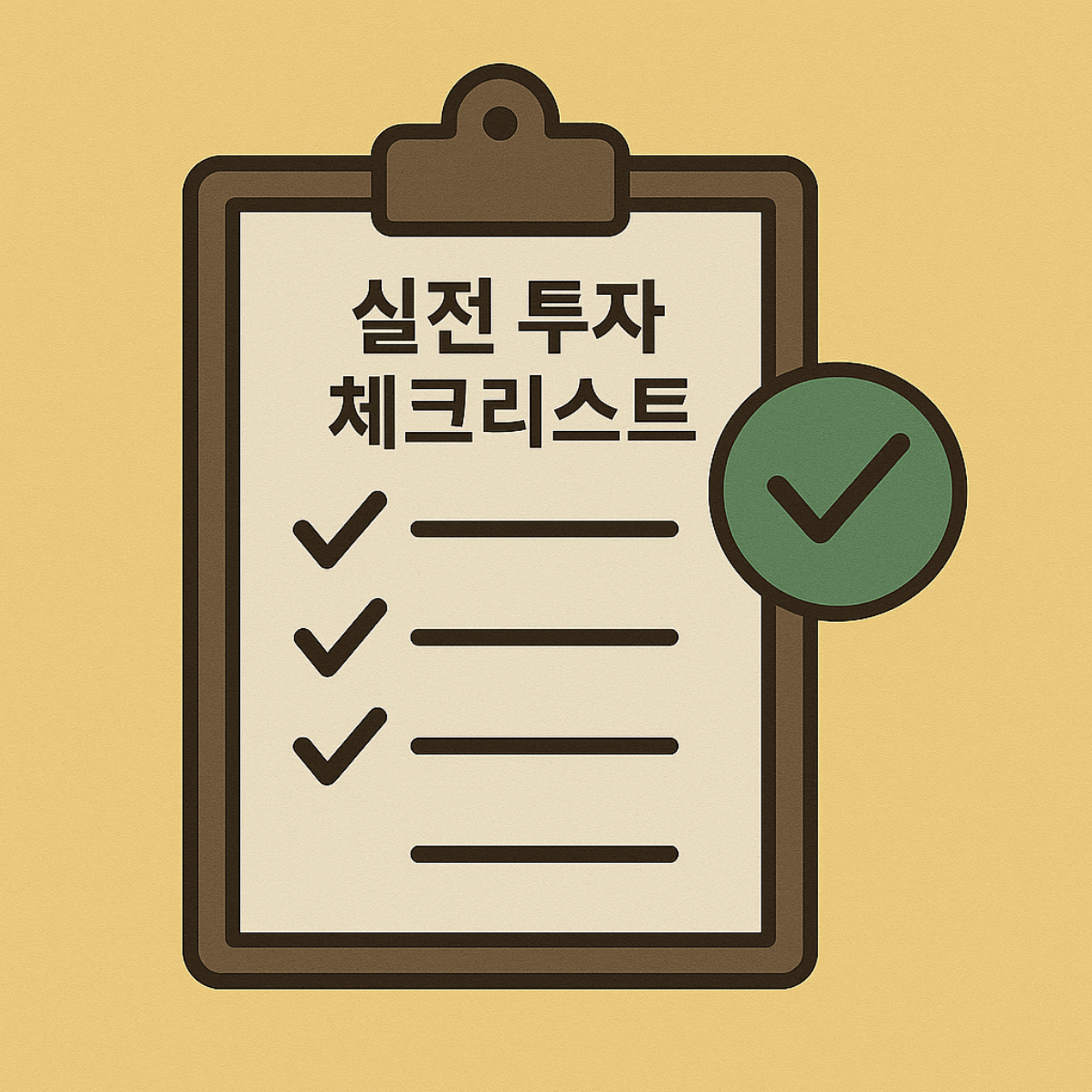 실전 투자 체크리스트