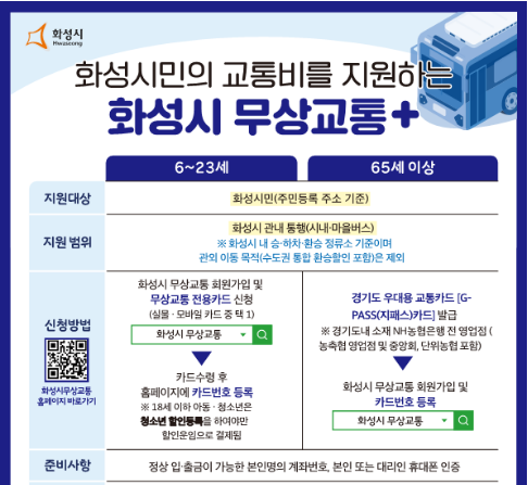 화성무상교통카드