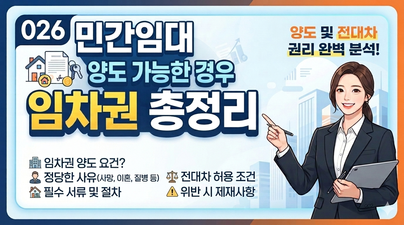 2026 민간임대 임차권 양도 가능한 경우와 절차 및 계약 시 주의사항 총정리
