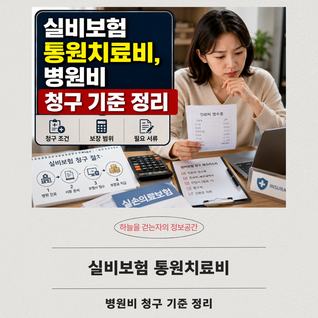 실비보험 통원치료비, 병원비 청구 기준 정리