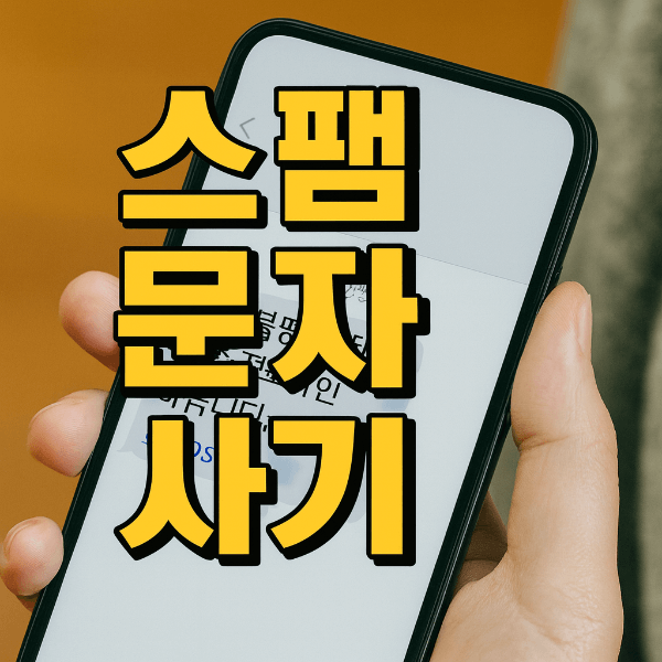 스팸 문자 사기 경고 이미지