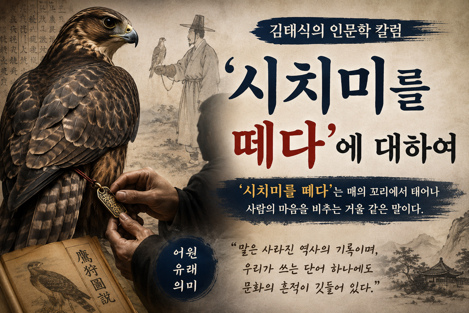 시치미를 떼다’는 매의 꼬리에서 태어나 사람의 마음을 비추는 거울 같은 말