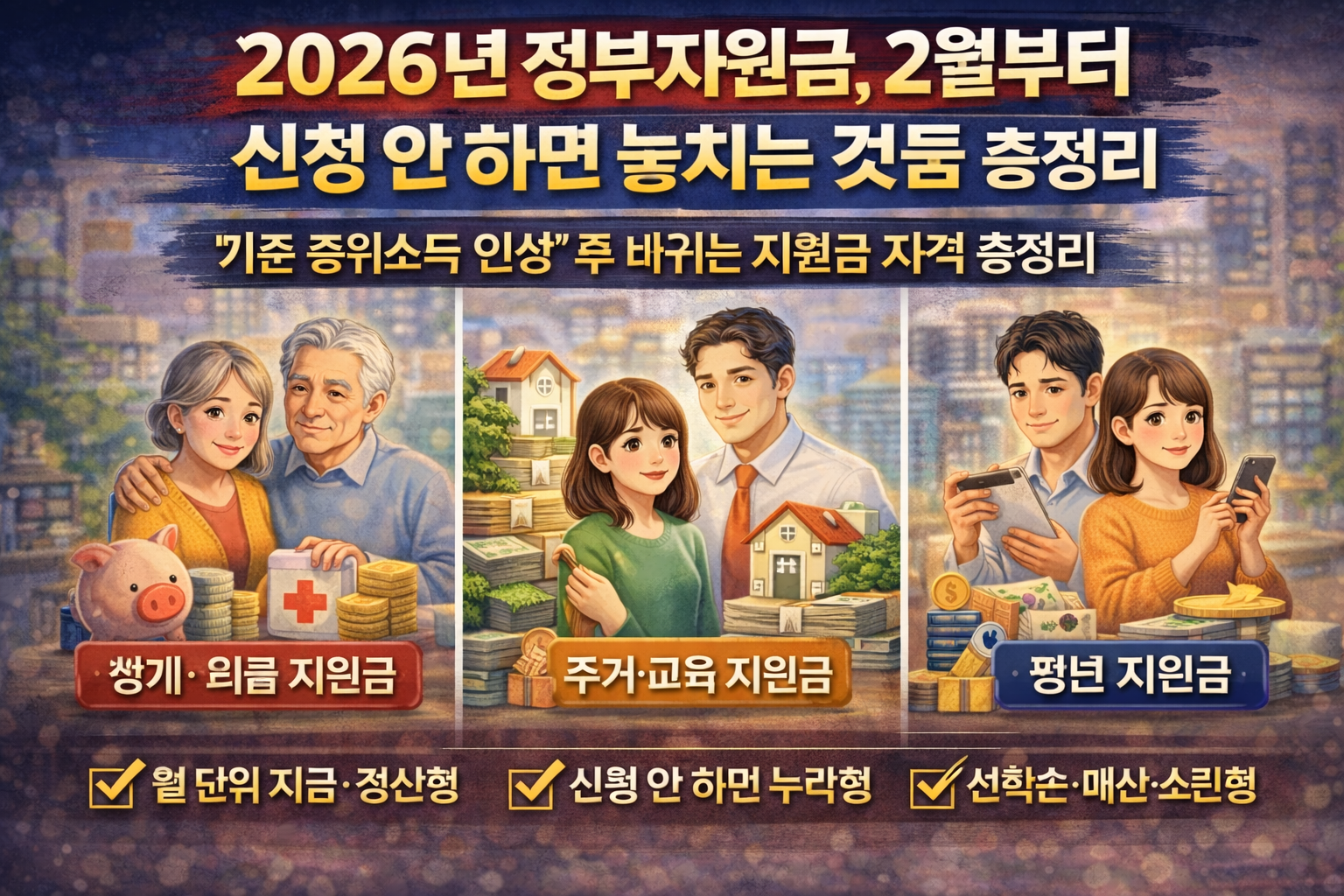 2026년 정부지원금, 2월부터 신청 안 하면 놓치는 것들 총정리
