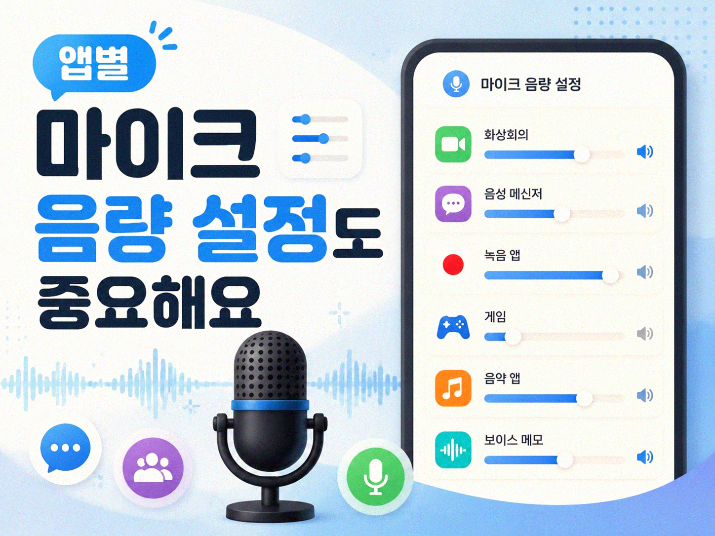 노트북 마이크 소리가 작을 때 음량 조절하는 법
