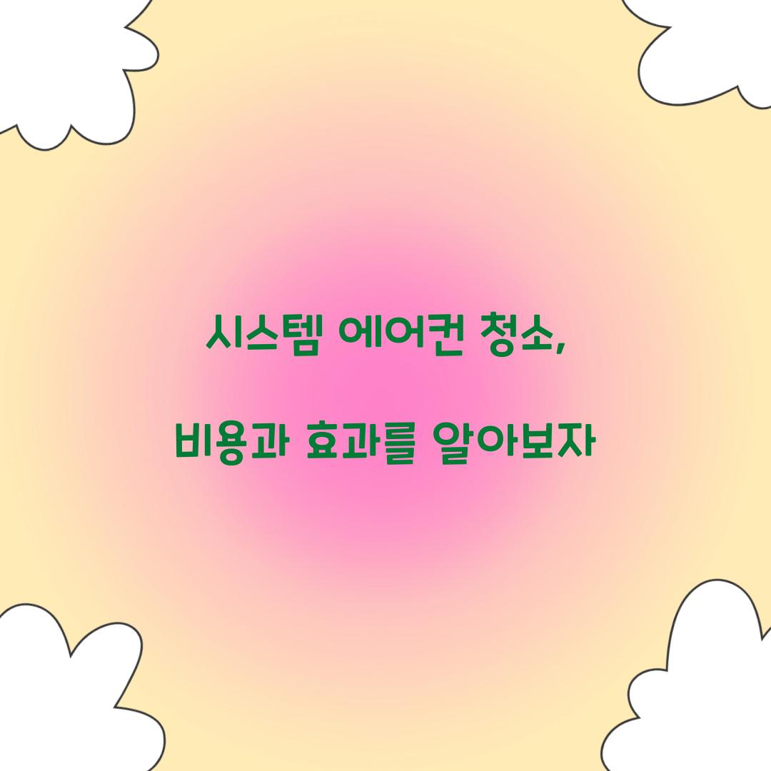 시스템 에어컨 청소