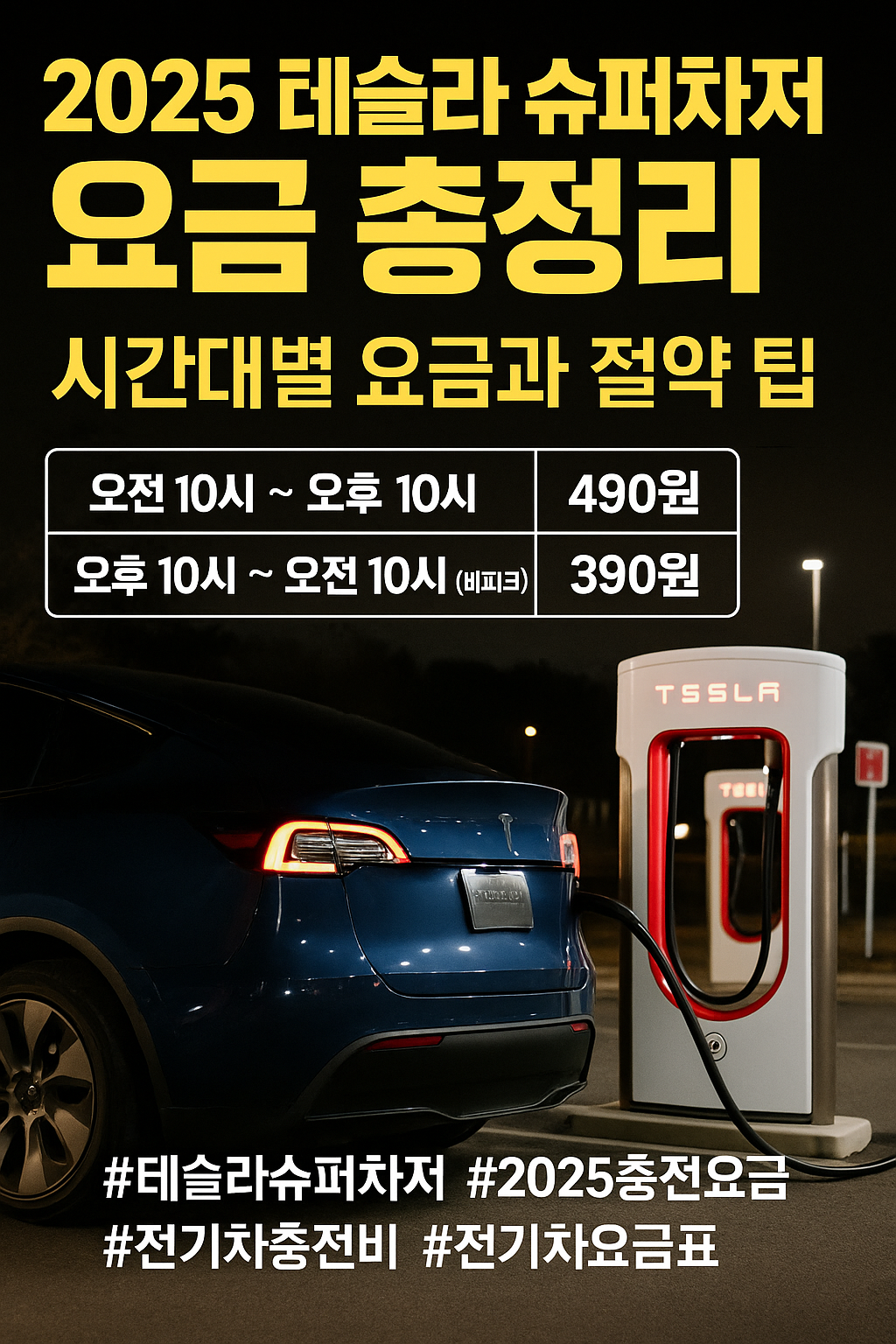 2025 테슬라 슈퍼차저 요금 총정리