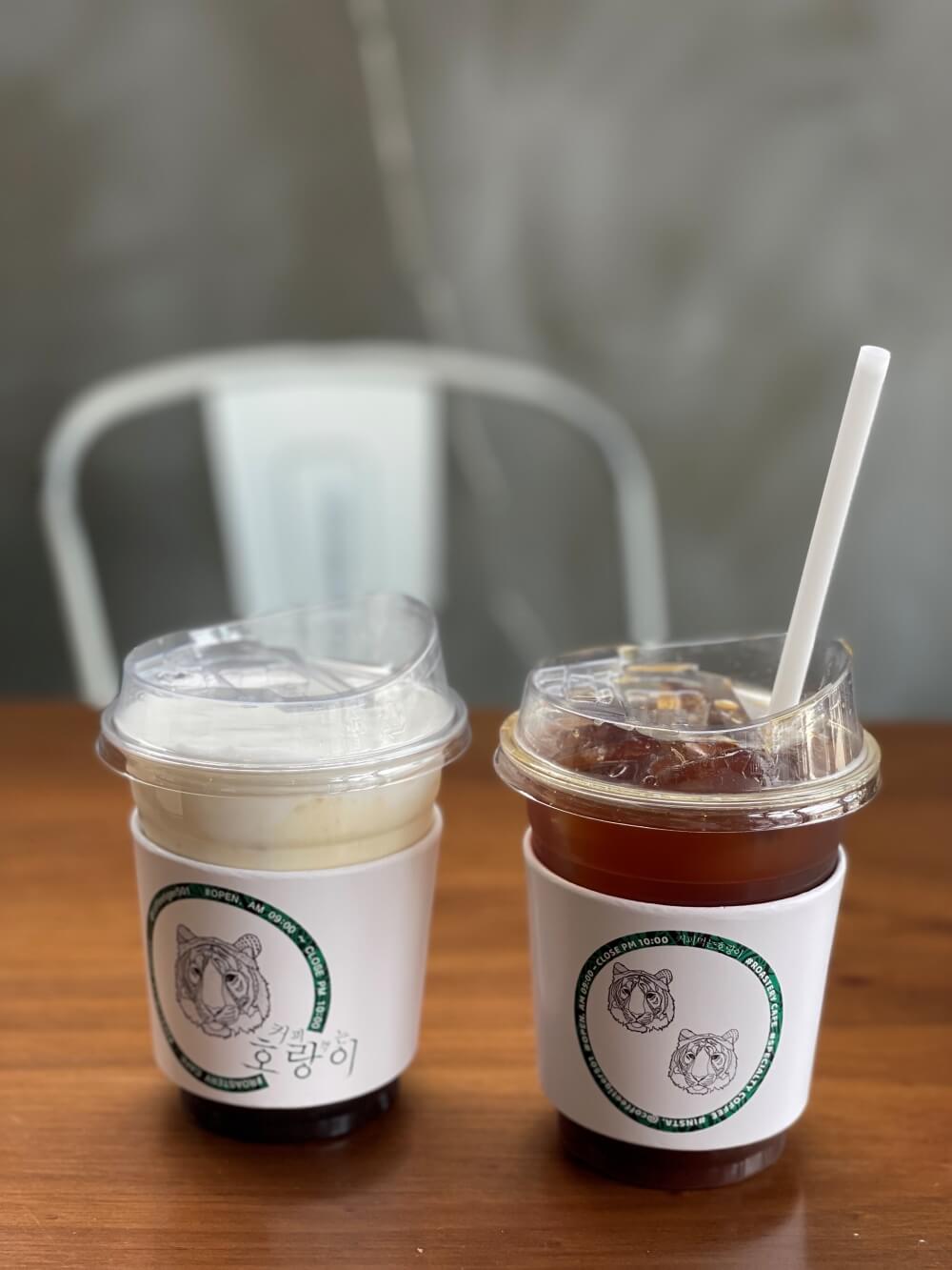 경기-가평-설악-로스터리-카페-커피먹는호랑이-주문한-음료들