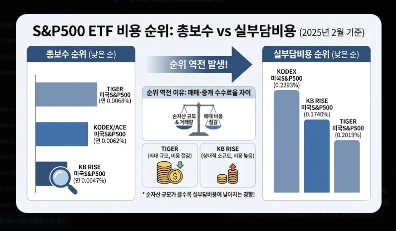 저비용 ETF 순위 [2026년] 총보수 vs 실부담비용 차이 및 추천 포트폴리오